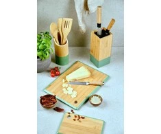 Kesper Bamboo Cutting Board su laikikliu, žalia