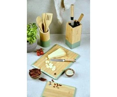 Kesper Bamboo Cutting Board su laikikliu, žalia