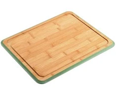 Kesper Bambukinė pjaustymo lenta su žaliu kraštu ir grioveliu