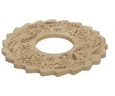 Kinvara Bamboo užkandžių serviravimo padėklas BELLUNE kalėdinis vainikas, Ø 30 cm