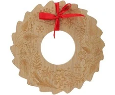 Kinvara Bamboo užkandžių serviravimo padėklas BELLUNE kalėdinis vainikas, Ø 30 cm