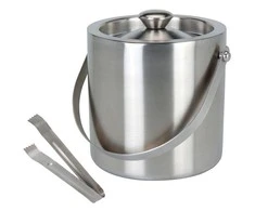 Excellent Houseware Home Styling Collection Kibirėlis ledui 1.7L su žnyplėmis, nerūdijančio plieno