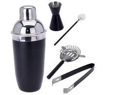 Excellent Houseware Baro rinkinys gėrimams, 5 dalių, nerūdijantis plienas