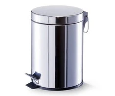 Steel Vonios krepšelis, šiukšlių konteineris - 5 l, nerūdijantis plienas, ZELLER