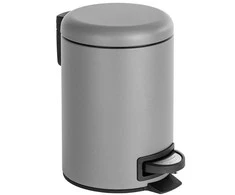 Bathroom Basket LEMAN Matinis pilkas, waste bin, 3 l, WENKO