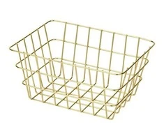 Bathroom basket VIANA auksinis, Wenko