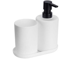 Vonios rinkinys, dozatorius ir dantų šepetėlių stiklinė, FANO, 350 ml