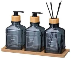 Bathroom Solutions Bamboo Vonios kambario komplektas su stikliniu difuzoriumi ir bambuko padėklu REN