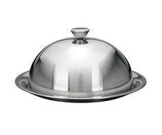 Excellent Housewares Nerūdijančio plieno serviravimo padėklas su dangčiu 26 cm