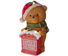 Bear figūrėlė su pašto dėžute, LED apšvietimas, 19,5 × 19 × 30 cm