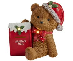 Bear figūrėlė su pašto dėžute, LED apšvietimas, 31 × 22.5 × 31 cm