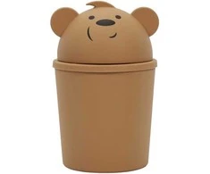 Proworld Bear Maža meškos formos šiukšliadėžė vaikų kambariui, 1,5 l
