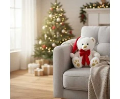 Atmosphera Bear Meškiukas su Kalėdų Senelio kepure, 25 cm
