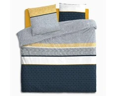 Dekoracja Domu Mėlyna Bedding set in mėlynas ethnic stripes bed linen duvet 100% cotton 240x220cm