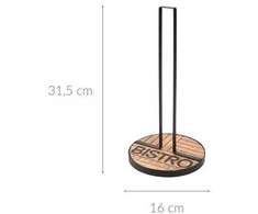 Tadar Popierinių rankšluosčių laikiklis metalinas juoda BISTROT 32 cm