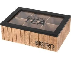 Vilde BISTROT Arbatos dėžutė 6 skyrių 24x16,5x7,5 cm