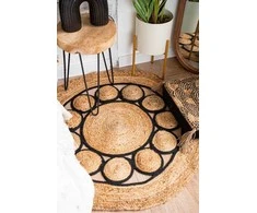 Hs Decoration Boho kilimas iš džiuto, apvalus, Ø 90 cm