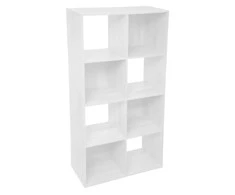 5five Simply Smart Knygų lentyna, 8 lentynos, MDF, 68x32x134 cm, balta