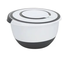 Excellent Houseware Maišymo dubuo su dangčiu 5 l - Baltas, patvarus, su antgaliu