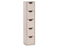 Dėžutė smulkiems daiktams, 5 stalčiai, medinė, 60x13x12 cm, ZELLER