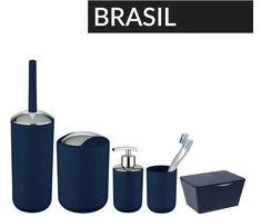 BRASIL garbage basket, navy - 6,5 l, WENKO