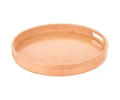 Excellent Houseware Serviravimo padėklas bambukinė su rankenomis 40 cm