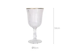 Vivalto Stiklinis vyno taurė 220 ml su auksine briauna