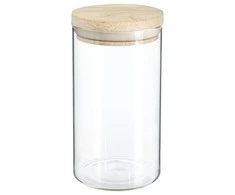 5five Simply Smart Bamboo Birių maisto produktų talpa su bambukiniu dangteliu, sandari, 1 l