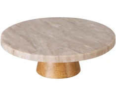 Secret de Gourmet Tortinė na ciasto su nóżką, keramikinė, smėlio sp., Ø 28 cm x 9 cm