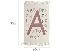 Home Styling Collection Carpet Vaikiškas kilimas Raidės, skaičiai, su kutais, 60 x 90 cm