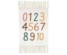 Home Styling Collection Carpet Vaikiškas kilimas Raidės, skaičiai, su kutais, 60 x 90 cm