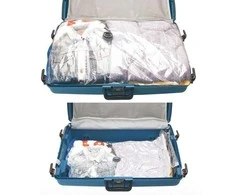 Storage Solutions Maišelis siurblys rūbų patalynei 130x74 + 86x50 cm komlektas vakuuminių maišelių rinkinys