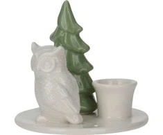 Home Styling Collection Keramikinė žvakių laikiklis su eglute, 8 cm