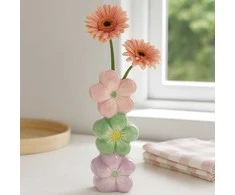 Home Styling Collection Keraminė dekoratyvinė vaza su gėlių motyvu BLOMMA, 23 cm