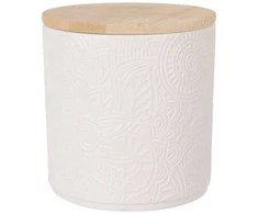 Nava Bamboo Keraminis indas su bambukiniu dangteliu, Ø 10 x 10,5 cm