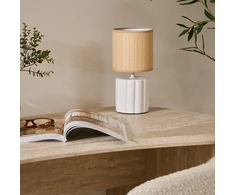 Lamp Keraminė lempa TYLIA, Ø 13 x 26.5 cm, balta