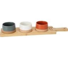 Excellent Houseware Keraminiai užkandžių dubenys 9,5 cm 4 vnt.