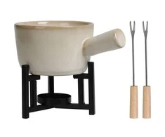 Home Styling Collection Porceliano fondiu rinkinys 450 ml su šakutėmis