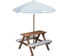 ProGarden Children's picnic table with umbrella KIRD, 75 x 75 x 140 cm