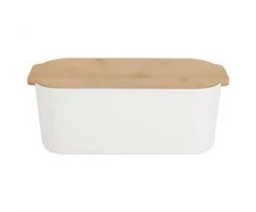 Vilde Bamboo Duonos dėžutė su bambukiniu dangteliu, 33 x 18,5 x 12 cm