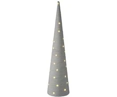 Home Styling Collection Kalėdų eglutės kūgis iš medžiagos su LED, 80 cm