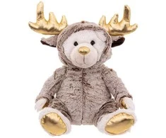 Atmosphera Bear Kalėdinis kimštas žaislas, meškiukas persirengęs elniu, 28 cm