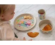 CONNECT PEPPA PIG vakarienės rinkinys vaikams, pagamintas iš organinės medžiagos, OGAT