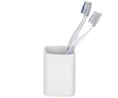 Indelis dantų šepetėliams ir pastai, elegantiškas keraminis puodelis HEXA - WENKO
