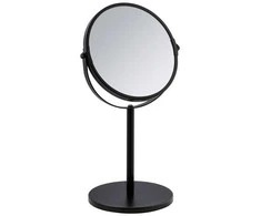 Cosmetic mirror ASSISI, Ø 17 cm, juodas, WENKO