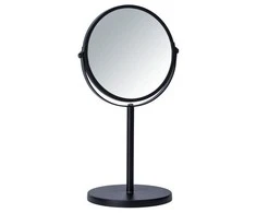 Cosmetic mirror ASSISI, Ø 17 cm, juodas, WENKO