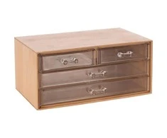 Hs Decoration Kosmetikos organizatorius bambukinis 23,5x15,5x11 cm