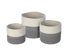 Home Styling Collection Cotton Medvilninis laikymo krepšelis, 3 vnt