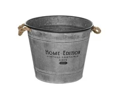 Atmosphera Vintage Dangtis cinkuotas, vintažinis kibiras, Ø 38 cm