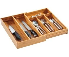 Insert Stalo įrankių įdėklas su reguliuojamu 26-49 cm, bambukas, KESPER